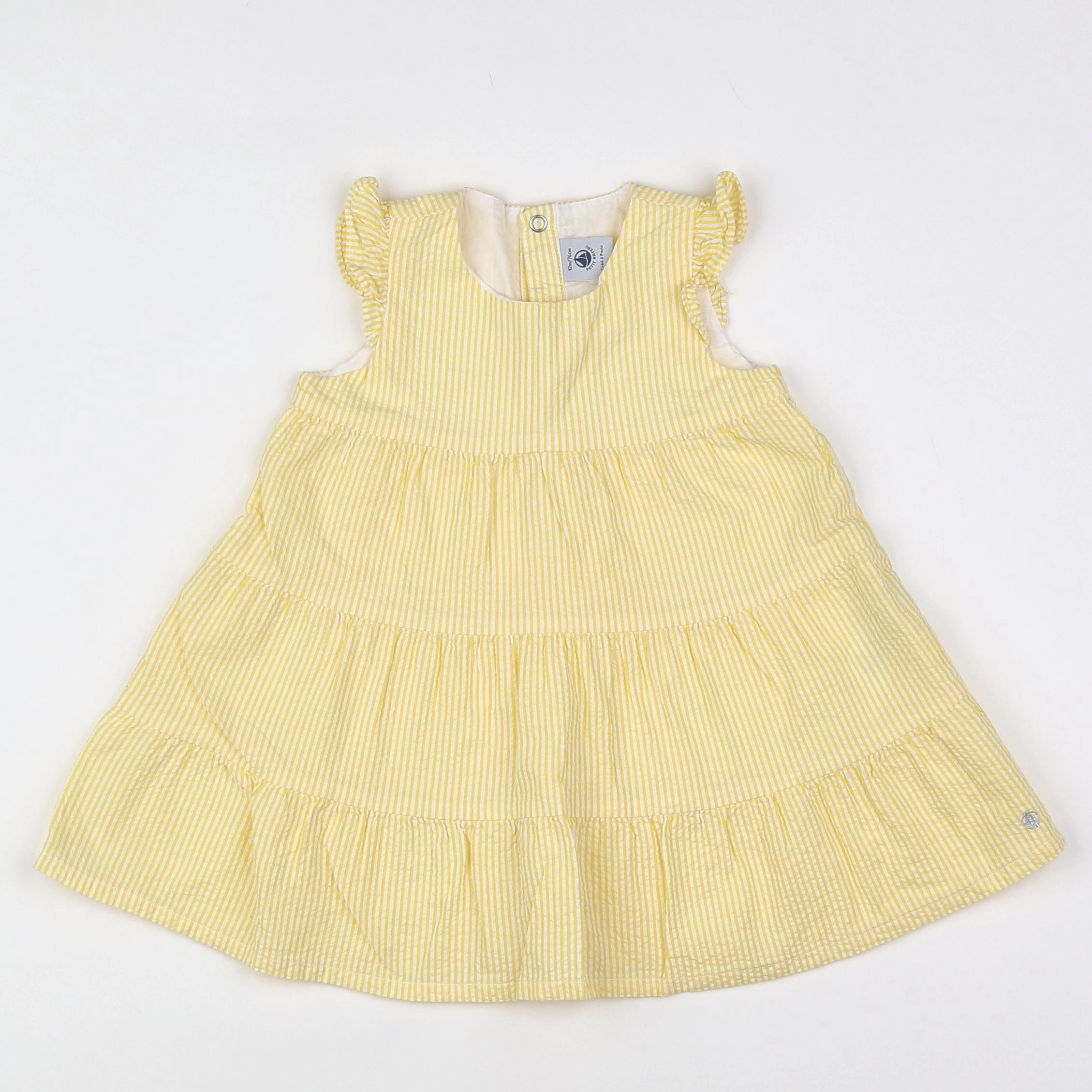 Petit Bateau - robe jaune - 12 mois